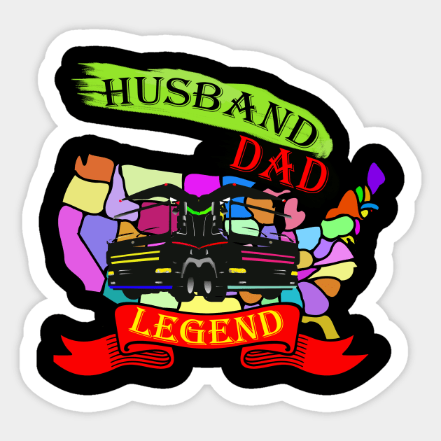 husband dad trucker legend Classic Sticker by alaarasho